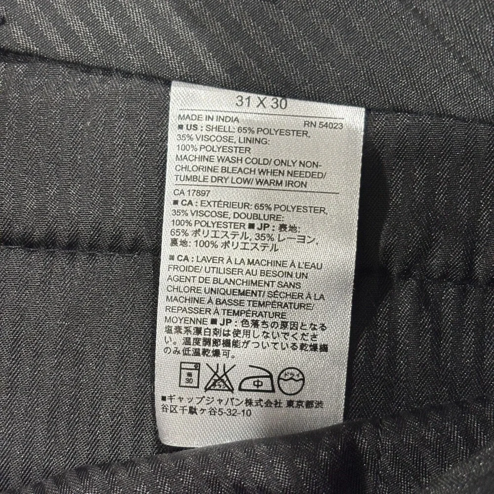 Banana Republic Dress Pants Mens 31x30 Dark Gray Tailored‎ Wedding Preppy
